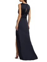 August Satin Sleeveless Gown