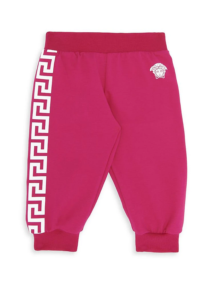 Baby Girl's Medusa & Greca Print Joggers