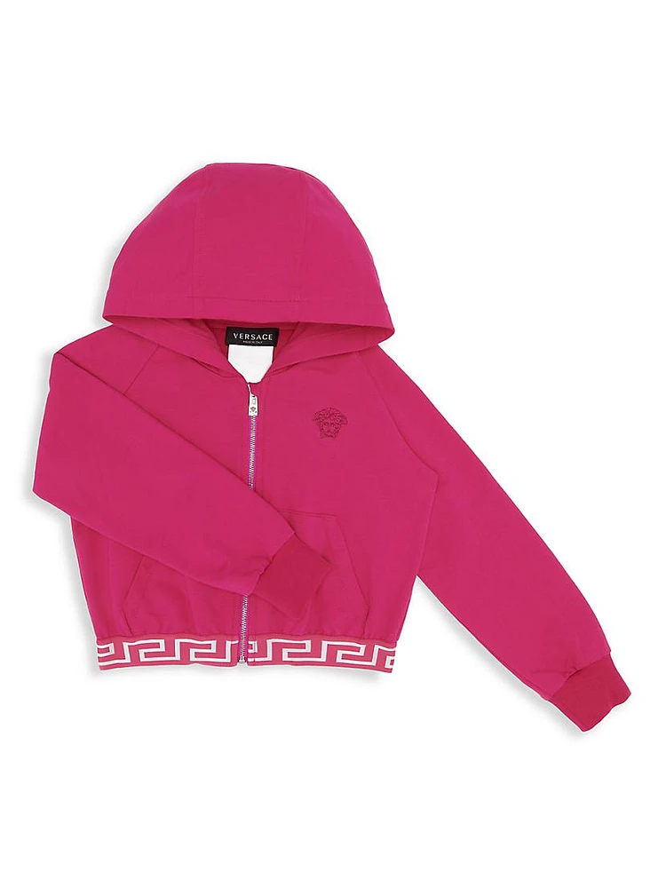 Little Girl's & Medusa Embroidered Fleece Jacket