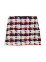 Girl's Plaid Tweed Skirt