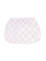 Baby Girl's Plaid Print Top & Bloomers Set