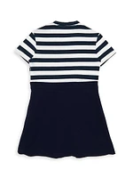 Little Girl's Logo Striped Dress