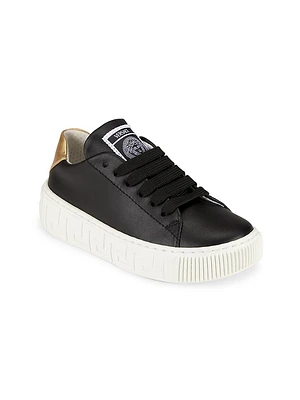 Kid's Leather Platform Sneakers