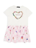 Little Girl's & Heart Logo T-Shirt Dress