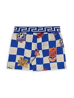 Baby Boy's Varsity Check Swim Trunks