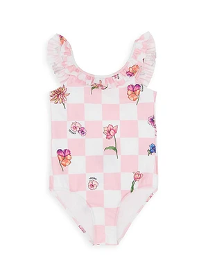 Baby Girl's Ruffled One-Piece Swimsuit