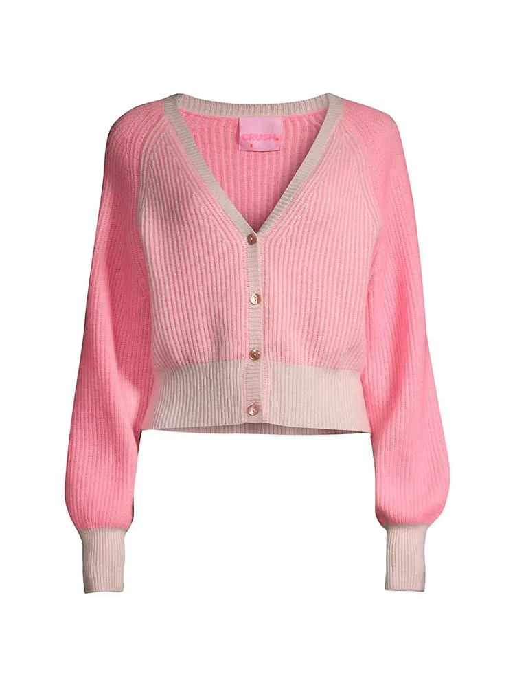 Moana Two-Tone Cashmere Cardigan