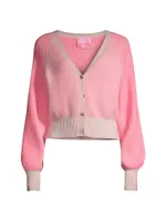 Moana Two-Tone Cashmere Cardigan