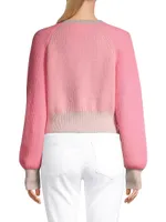 Moana Two-Tone Cashmere Cardigan