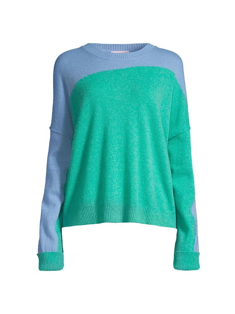 Stay Wild Two-Tone Cashmere Sweater