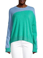 Stay Wild Two-Tone Cashmere Sweater