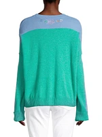 Stay Wild Two-Tone Cashmere Sweater