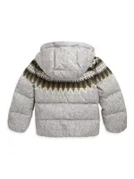 Little Girl's Carly Printed Down Puffer Jacket