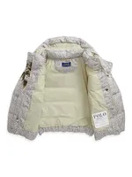 Little Girl's Carly Printed Down Puffer Jacket