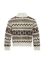 Little Girl's & Fair Isle Zip-Up Fleece Pullover