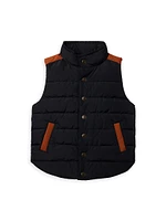 Little Girl's & Contrast Trim Quilted Vest