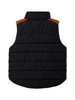 Little Girl's & Contrast Trim Quilted Vest