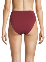 Aubrey High-Waisted Ruched Bikini Bottom