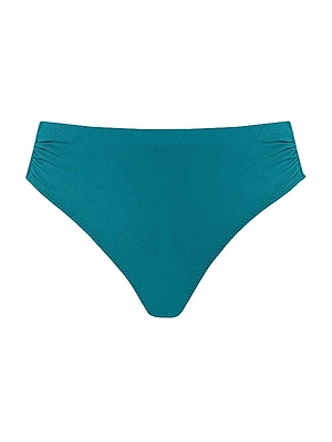 Aubrey High-Waisted Ruched Bikini Bottom