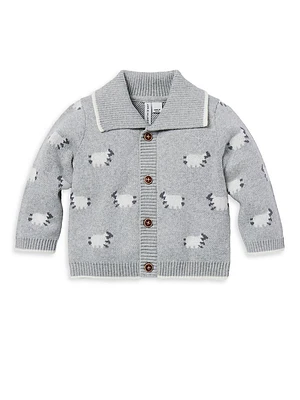 Baby Girl's Sheep Cotton Cardigan