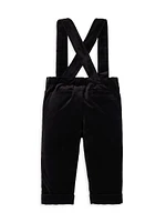 Baby Girl's Velvet Suspender Pants