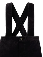 Baby Girl's Velvet Suspender Pants