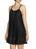 Fiona Stretch Cotton Cover-Up Minidress