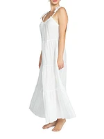 Fiona Textured Stretch Cotton Maxi Dress