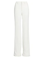 Slit-Inseam Straight-Leg Trousers