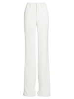 Slit-Inseam Straight-Leg Trousers