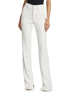 Slit-Inseam Straight-Leg Trousers