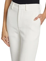 Slit-Inseam Straight-Leg Trousers