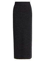 Wool-Cashmere Chainlink Maxi Skirt