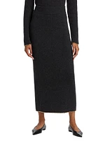 Wool-Cashmere Chainlink Maxi Skirt