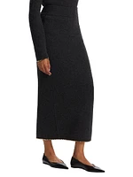 Wool-Cashmere Chainlink Maxi Skirt