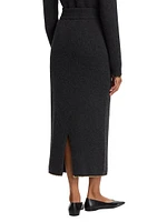 Wool-Cashmere Chainlink Maxi Skirt