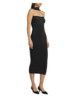 Slip-Through Knit Midi-Dress