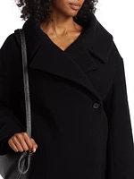 Wool-Blend Wrap Jacket