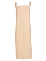 Makeen Cotton Poplin Sleeveless Midi-Dress