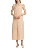 Makeen Cotton Poplin Sleeveless Midi-Dress