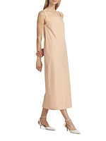 Makeen Cotton Poplin Sleeveless Midi-Dress