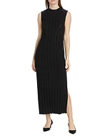 Kari Rib-Knit Silk-Blend Sleeveless Midi-Dress