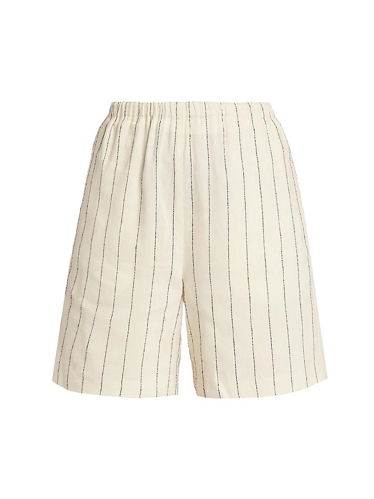 Hada Stripe Linen-Blend Shorts