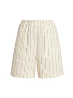 Hada Stripe Linen-Blend Shorts