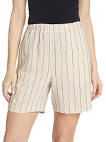 Hada Stripe Linen-Blend Shorts