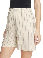 Hada Stripe Linen-Blend Shorts