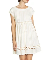 Jo Flounce Cotton Minidress