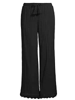 Jo Stripe Cotton Wide-Leg Pants