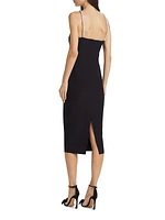 Laren Crystal-Embellished Sleeveless Midi-Dress