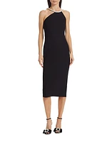 Laren Crystal-Embellished Sleeveless Midi-Dress